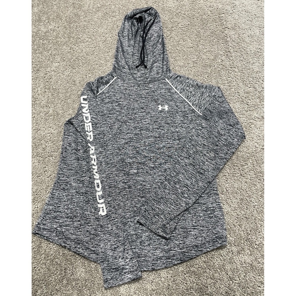 Under Armour Women's Velocity Lightweight Hoodie Gray/Black Size Small loose fit